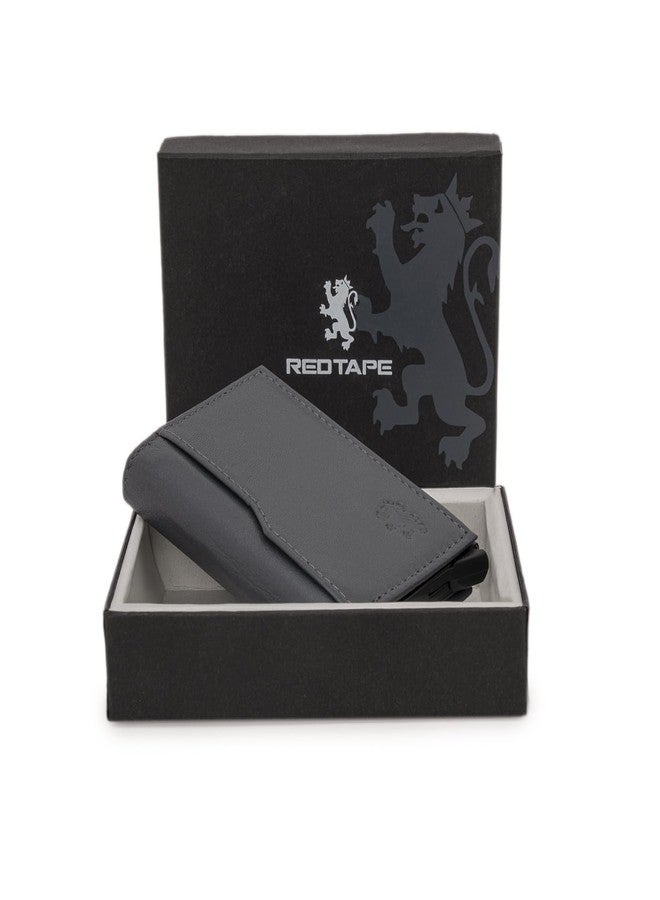 Red Tape Grey Slim Wallet for Men & Women | RFID Blocking Pop-Up Card Holder | Minimalist Design with Smart Pockets & One Pull Access - Image 5